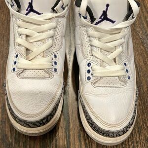 Jordan Kids White and Blue Sneakers